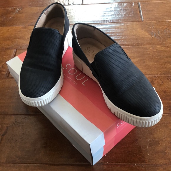 Naturalizer Soul TIA Black 7 1/2 7.5 Shoes Slip On Platform Sneakers - Picture 12 of 16